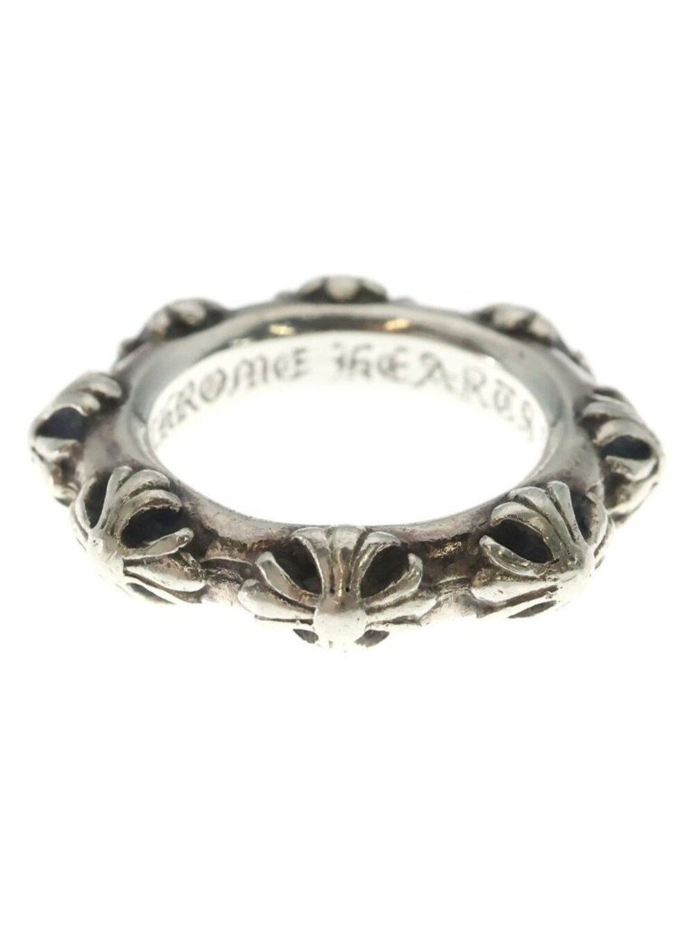 Chrome Hearts Cross Band Ring Silver